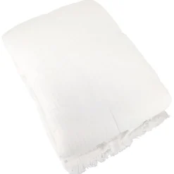 Linnea Couvre-lit 150x200 cm coton collection PAROS blanc neige Online