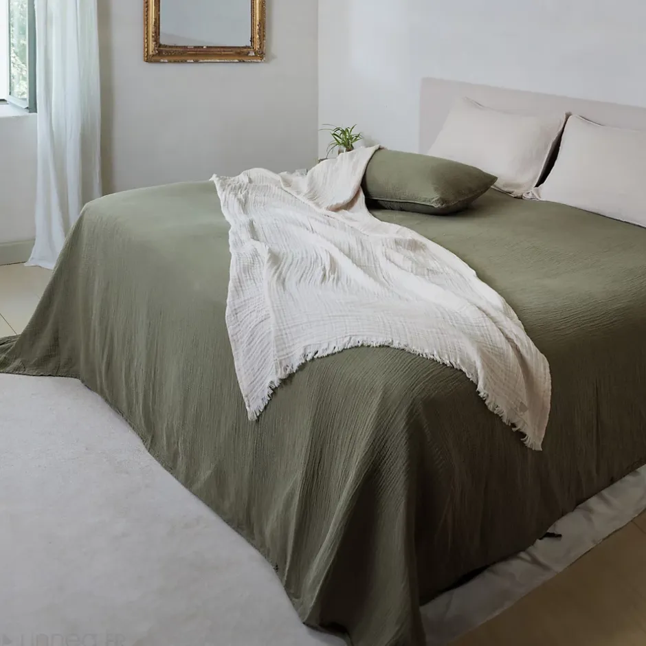 Linnea Couvre-lit 150x200 cm coton collection PAROS blanc neige Online