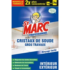 St Marc Cristaux de soude gros travaux professionnel 1kg