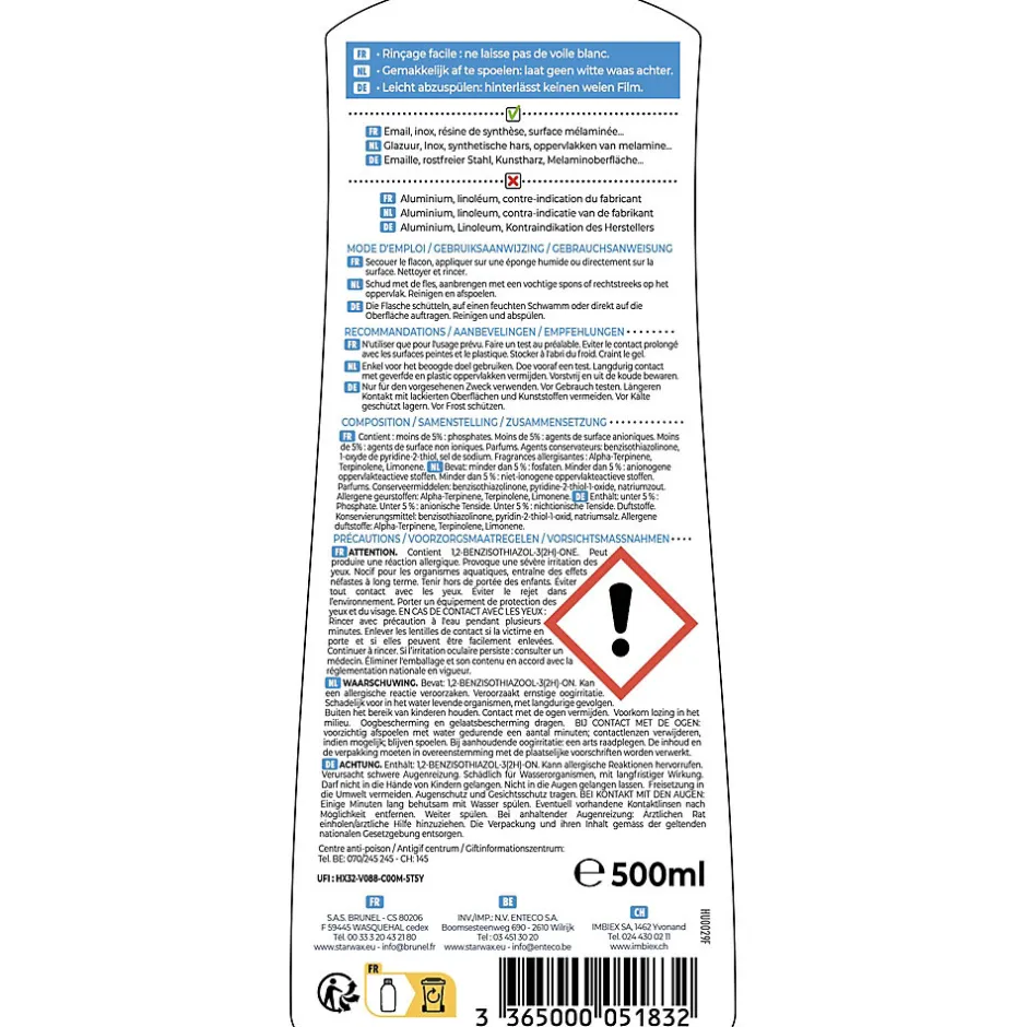 Starwax Crème à récurer multi-usages 0,5L