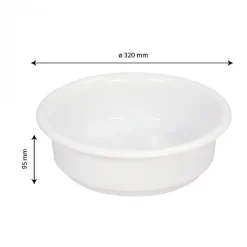 Gilac Cuvette alimentaire ronde emboitable 4,5 L - blanc