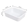 Gilac Cuvette rectangulaire profonde 20 L - blanc New