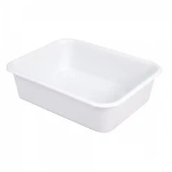 Gilac Cuvette rectangulaire profonde 20 L - blanc New