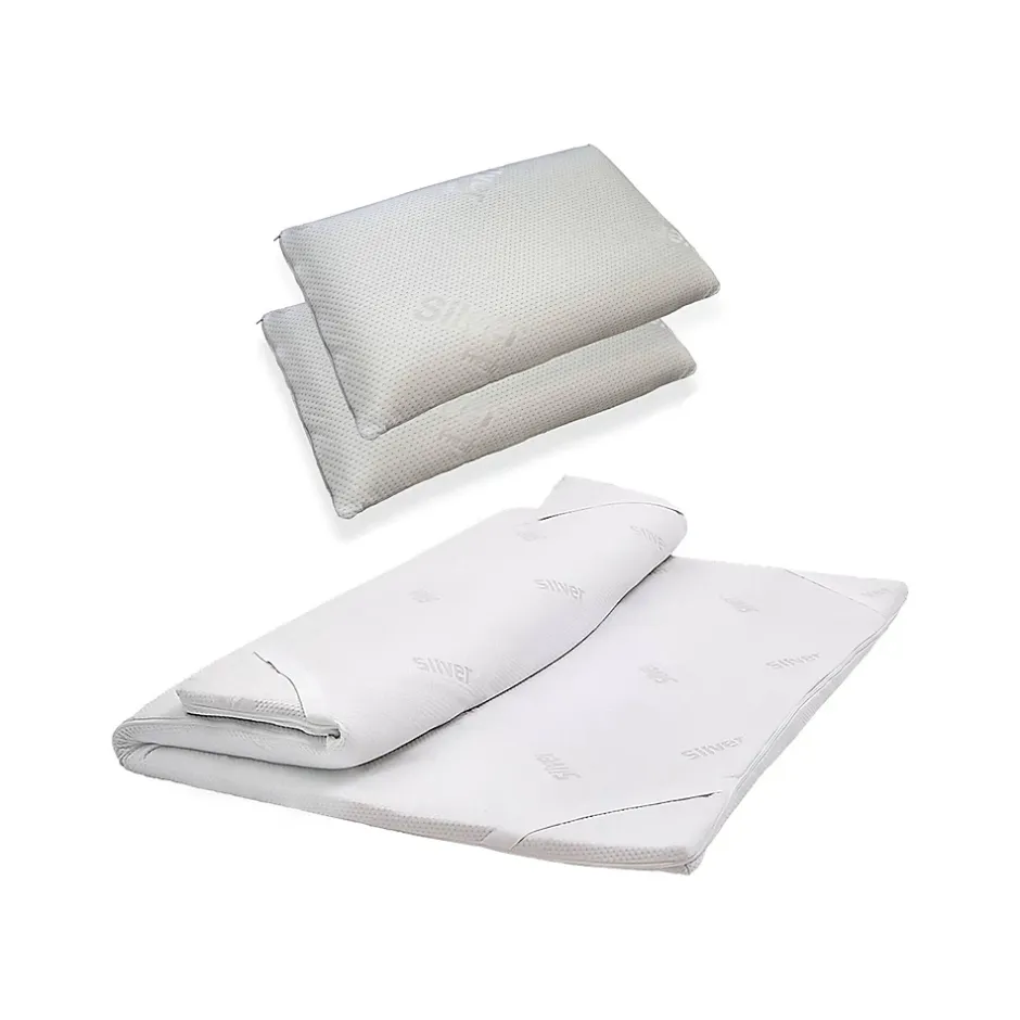 Talamo Italia Dabreg Carré et Demi Surmatelas, Ensemble Matelas avec Oreiller, Surmatelas à Mémoire de Forme, 120x200xh5 cm Online