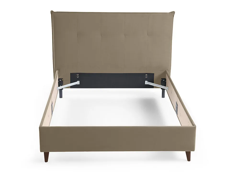 Best Mobilier Dali - cadre de lit - 140x190 - en velours -