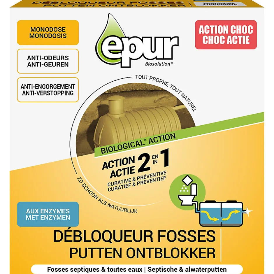 Epur Débloqueur/réactivateur spécial fosses septiques 500g