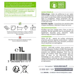 Starwax Déboucheur 3 en 1 aux enzymes SoluVert 1L