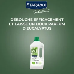 Starwax Déboucheur 3 en 1 aux enzymes SoluVert 1L
