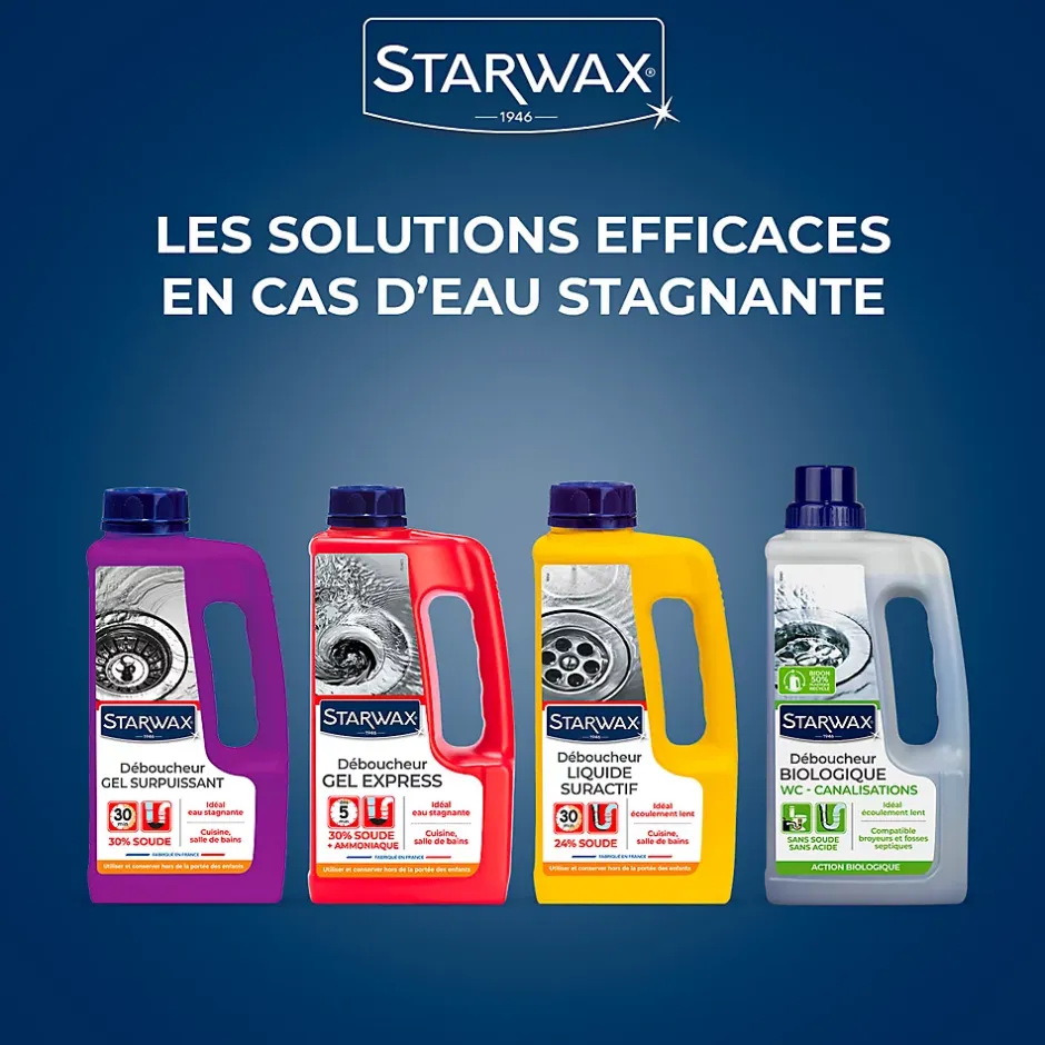 Starwax Déboucheur biologique 1L sans acide sans soude Hot