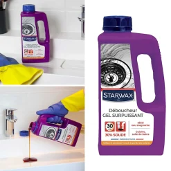 Starwax Déboucheur gel à la soude canalisations cuisine et salle de bains 1L Discount