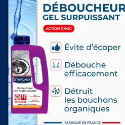 Starwax Déboucheur gel à la soude canalisations cuisine et salle de bains 1L Discount