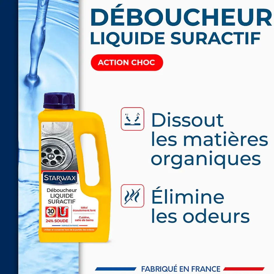 Starwax Déboucheur liquide de soude suractif 1L Clearance