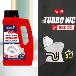 Déboucheur liquide Turbo WC Fulgurant 500g Clearance