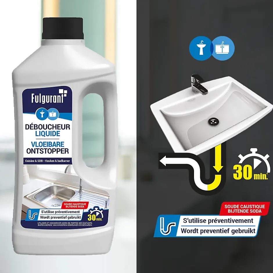 Epur Déboucheur soude caustique Fulgurant 1L Discount