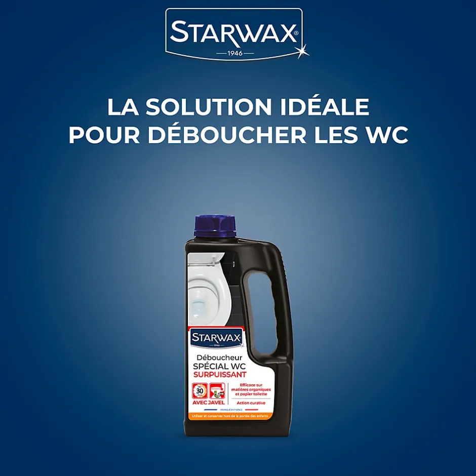 Starwax Déboucheur spécial WC avec javel 1L Online