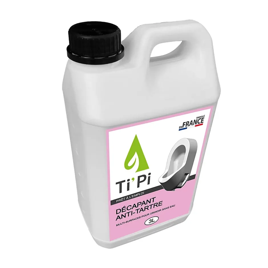 Ti'Pi Décapant antitartre pour urinoir sans eau 3L (recharge) - Rapide et puissant Clearance