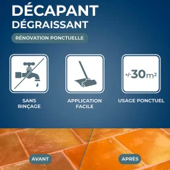 Starwax Décapant avant protection tomettes et terres cuites 1L