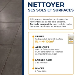 Starwax Décapant laitance de ciment carrelages 5L Sale