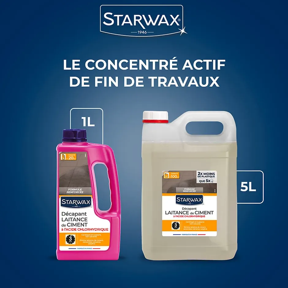 Starwax Décapant laitance de ciment carrelages 5L Sale