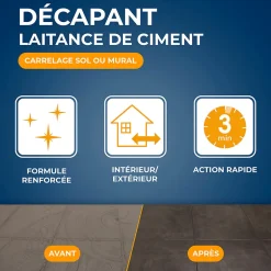 Starwax Décapant laitance de ciment carrelages 1L