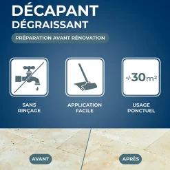 Starwax Décapant sans rinçage marbre et pierres naturelles 1L Best
