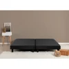 Deko Dream Rakenne Lot de 2 Sommiers tapissiers a lattes 180 x 200 cm - Bois massif noir + Pieds