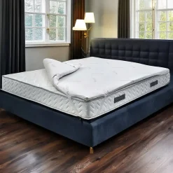 Talamo Italia Demolo surmatelas double, Surmatelas pour améliorer la posture, Surmatelas en mousse à mémoire de forme, 140x190xh5 cm Clearance