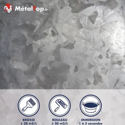 Metaltop Derochant Galva Aluminium Chrome Béton - 1 L - Métaltop Online