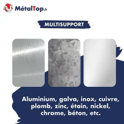 Metaltop Derochant Galva Aluminium Chrome Béton - 1 L - Métaltop Online