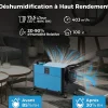 Giantex Deshumidificateur d Air Industriel 73,5L/Jour, 20%-90% Humidité, 2 Méthodes Drainage, Bleu Best