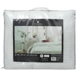 Atmosphera Créateur D'Intérieur Dessus de lit + 2 taies Dolce - ivoire 240x260 cm - Atmosphera Clearance
