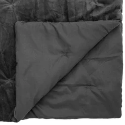Atmosphera Créateur D'Intérieur Dessus de lit Baklo en velours 240x260cm gris foncé - Atmosphera Clearance