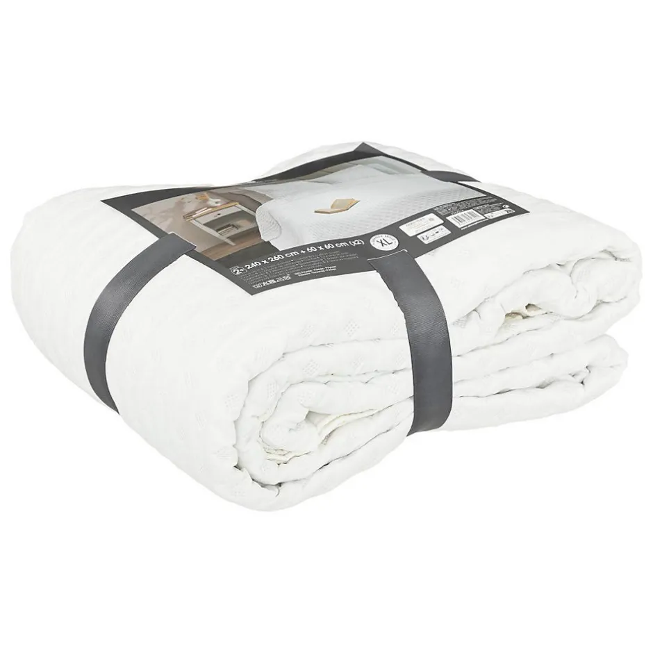 Atmosphera Créateur D'Intérieur Dessus de lit Kalia 240x260cm blanc - Atmosphera Outlet