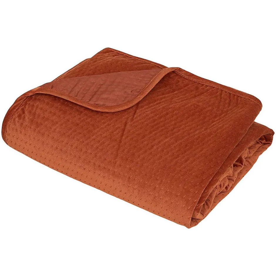 Atmosphera Créateur D'Intérieur Dessus de lit Lilou terracotta 260x240cm - Atmosphera