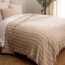 Atmosphera Créateur D'Intérieur Dessus de lit Luisa 240x260cm beige - Atmosphera