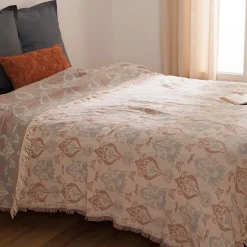 Atmosphera Créateur D'Intérieur Dessus de lit Mirohia beige et bleu 260x240cm - Atmosphera Sale
