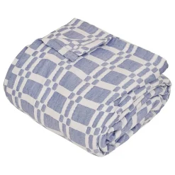 Atmosphera Créateur D'Intérieur Dessus de lit Nuvia bleu indigo 260x240cm - Atmosphera