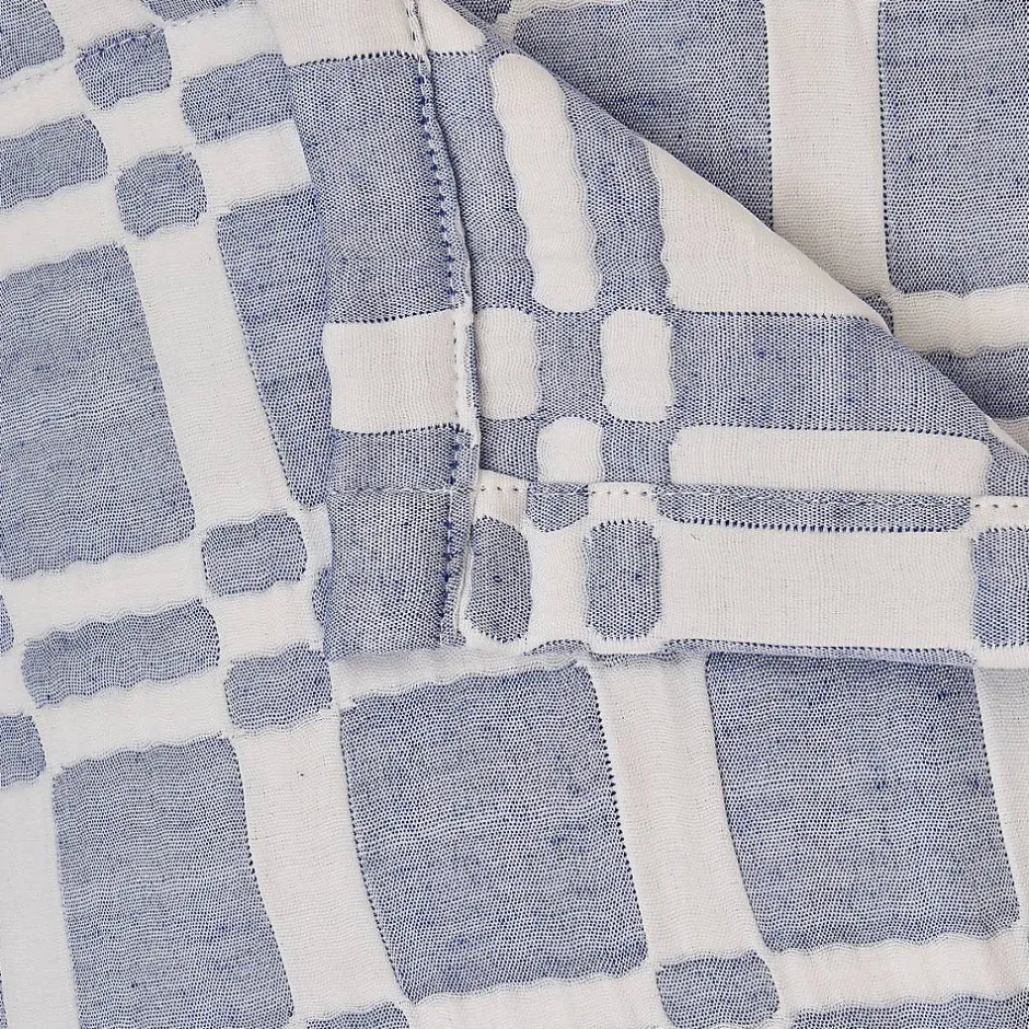 Atmosphera Créateur D'Intérieur Dessus de lit Nuvia bleu indigo 260x240cm - Atmosphera