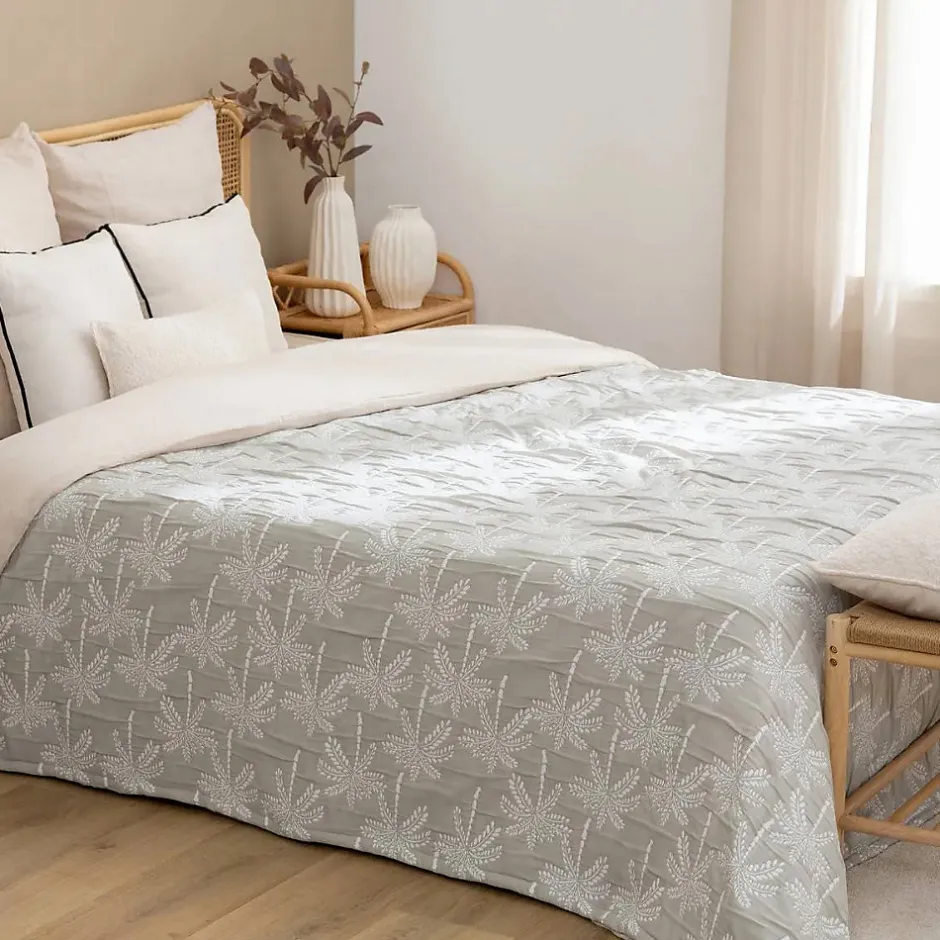 Atmosphera Créateur D'Intérieur Dessus de lit Nuvia vert céladon 260x240cm - Atmosphera