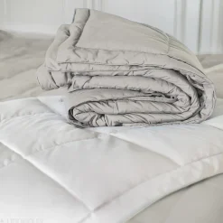 Linnea Dessus de lit polyester microfibre 160x240 cm LAZY beige galet Discount