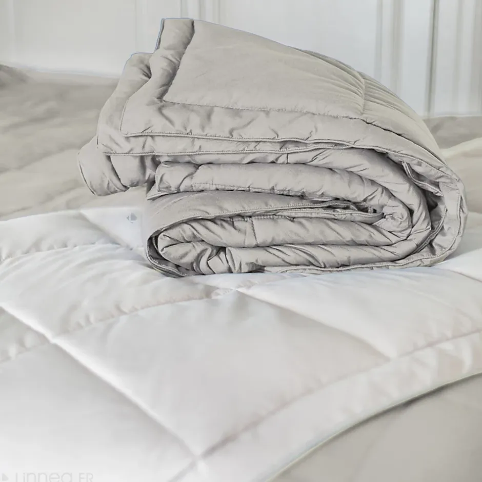 Linnea Dessus de lit polyester microfibre 160x240 cm LAZY beige galet Discount