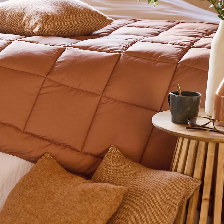 Linnea Dessus de lit polyester microfibre 260x240 cm LAZY orange ocre