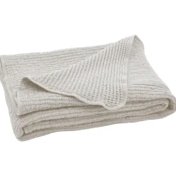 Linnea Dessus de lit réversible 230x250 cm JAIPUR en coton beige craie Outlet
