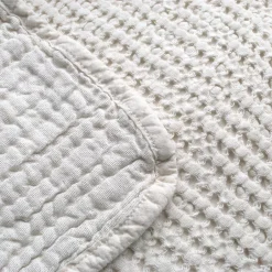 Linnea Dessus de lit réversible 230x250 cm JAIPUR en coton beige craie Outlet