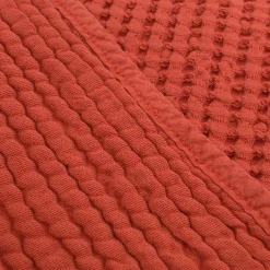 Linnea Dessus de lit réversible 180x250 cm JAIPUR coton rouge terracotta
