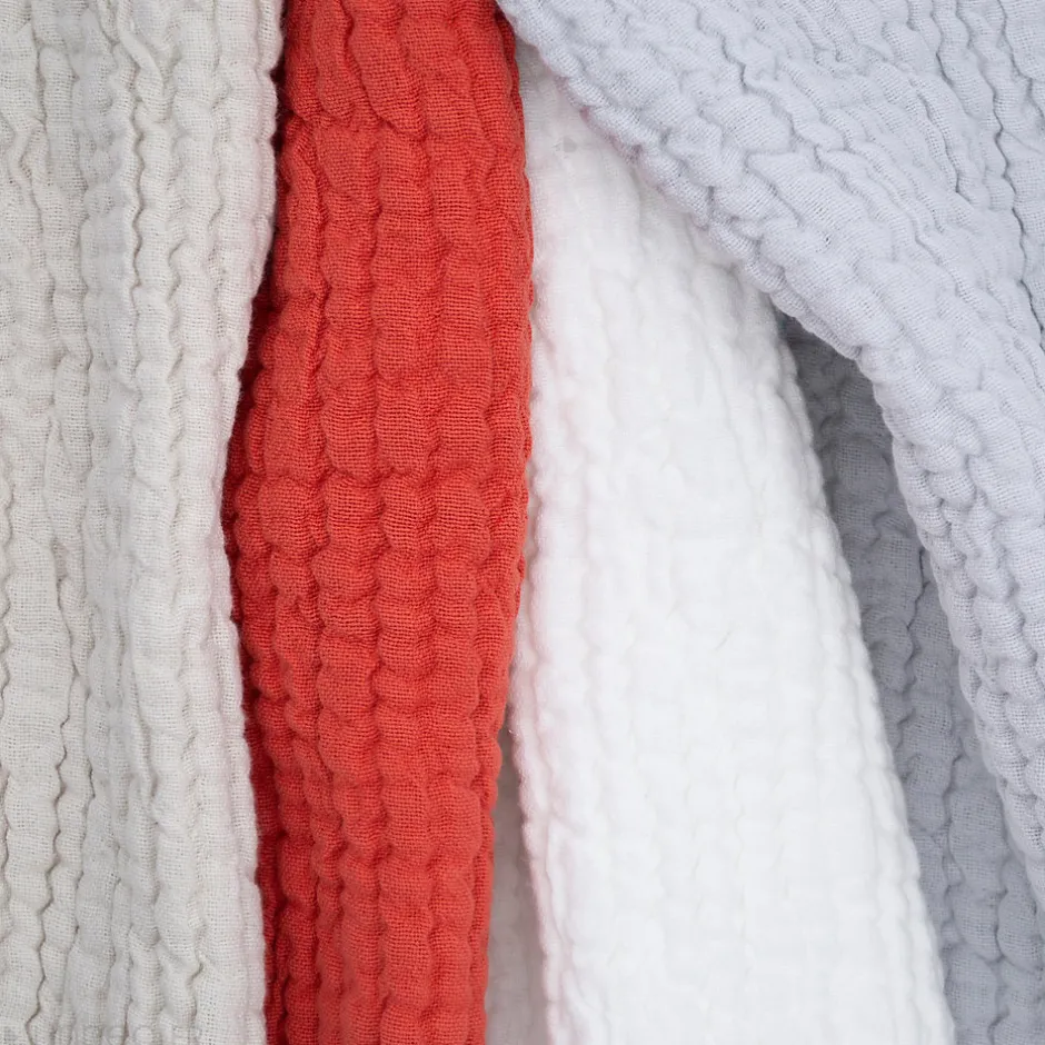 Linnea Dessus de lit réversible 270x250 cm JAIPUR en coton blanc