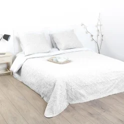Atmosphera Créateur D'Intérieur Dessus de lit 240x260 + 2 taies Arabesque Ivoire. Sale