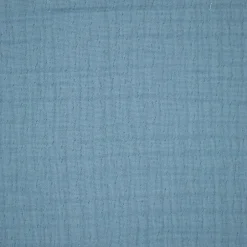 Linnea Dessus de lit 230x250 cm BREHAT 100% gaze de coton bleu orage