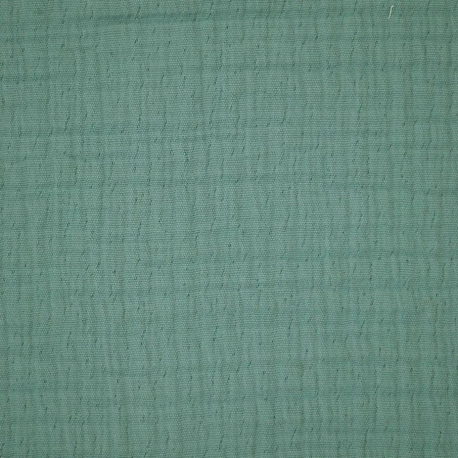 Linnea Dessus de lit 180x250 cm BREHAT 100% gaze de coton vert lichen