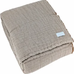 Linnea Dessus de lit 180x250 cm en coton lavé SEVILLE gris bronze